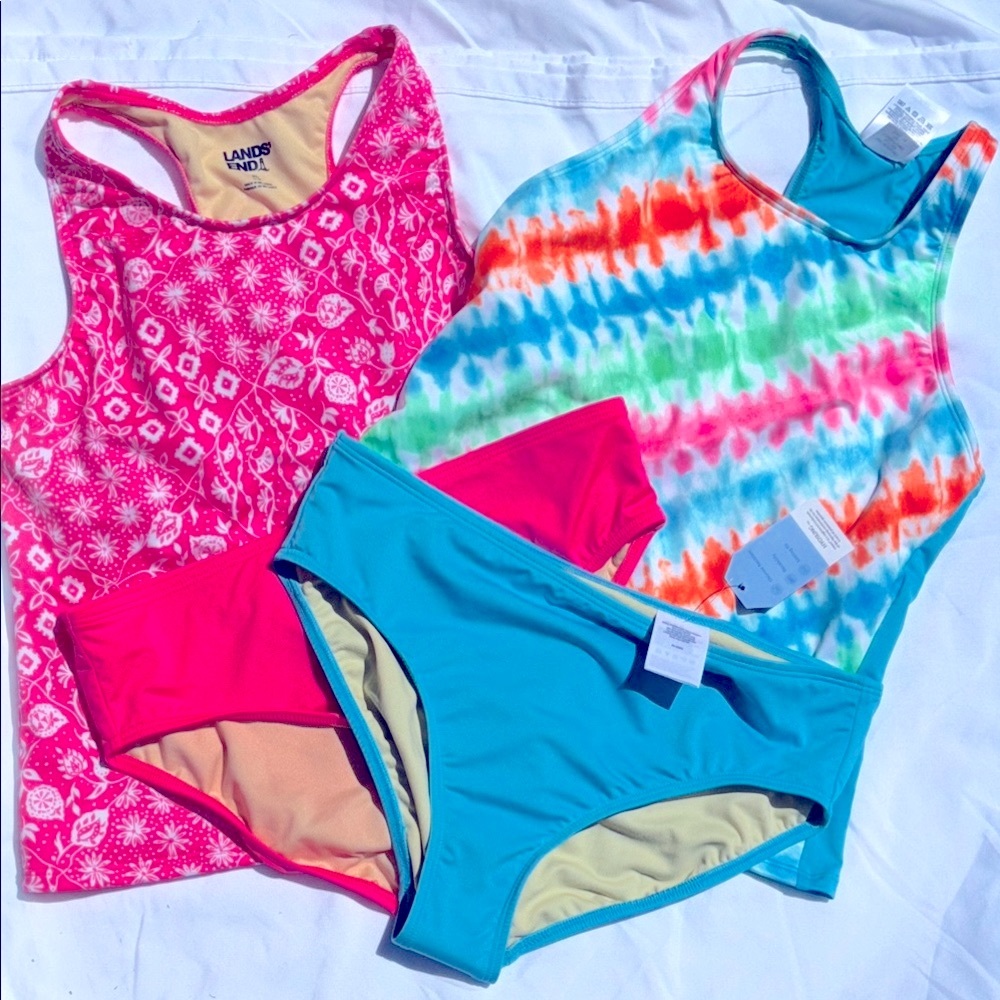 Colorful Tankini and Bikini Set